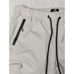 Benjamin Black Mens Cargo Jogger Style Pants Light Gray Size Large